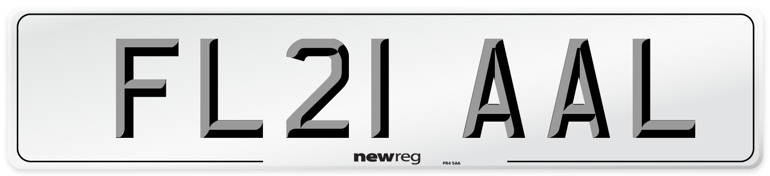 FL21 AAL Number Plate from New Reg